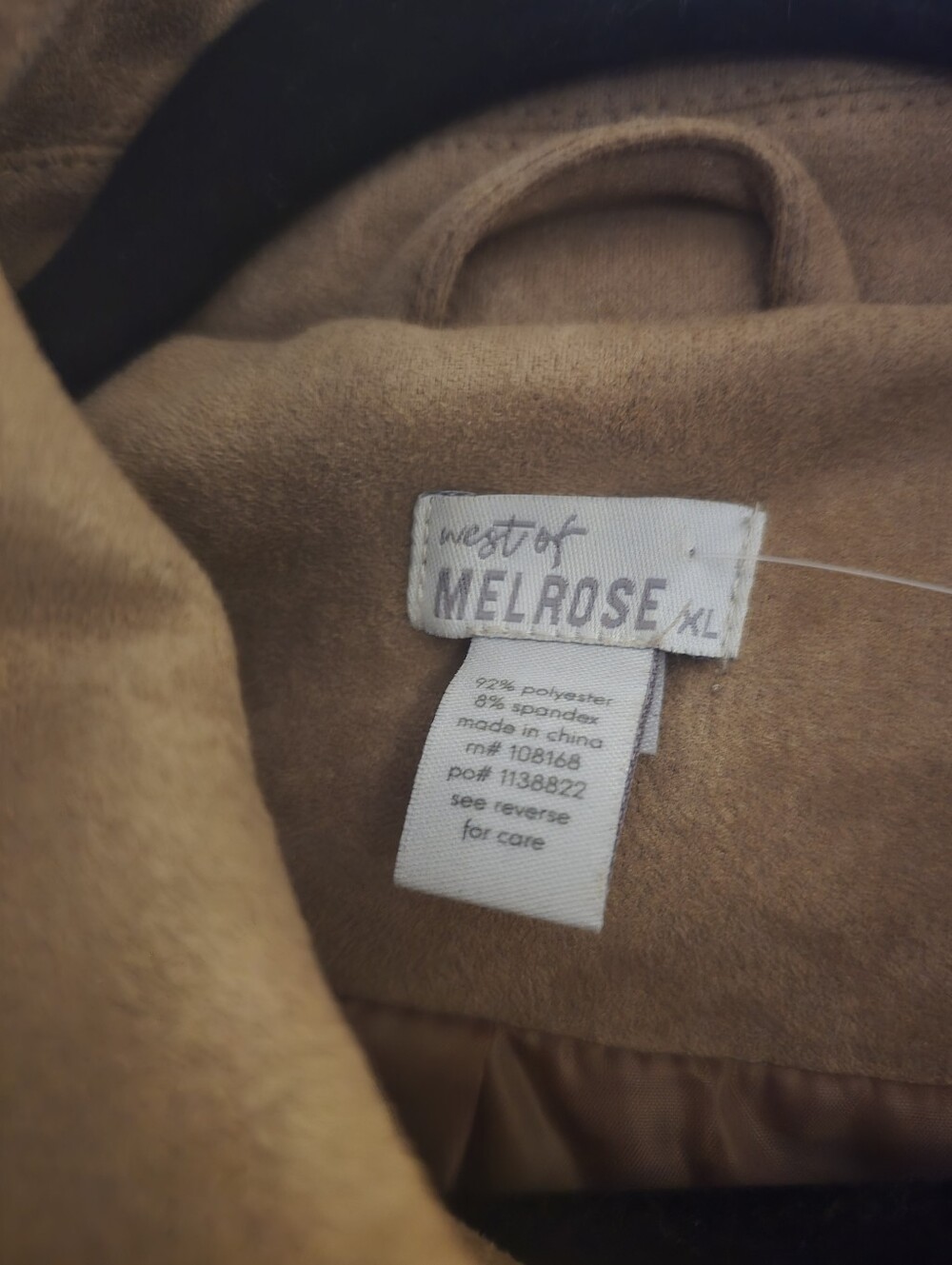 West of Melrose Suede Fringe Cropped Jacket- Tan - Picture 4 of 4